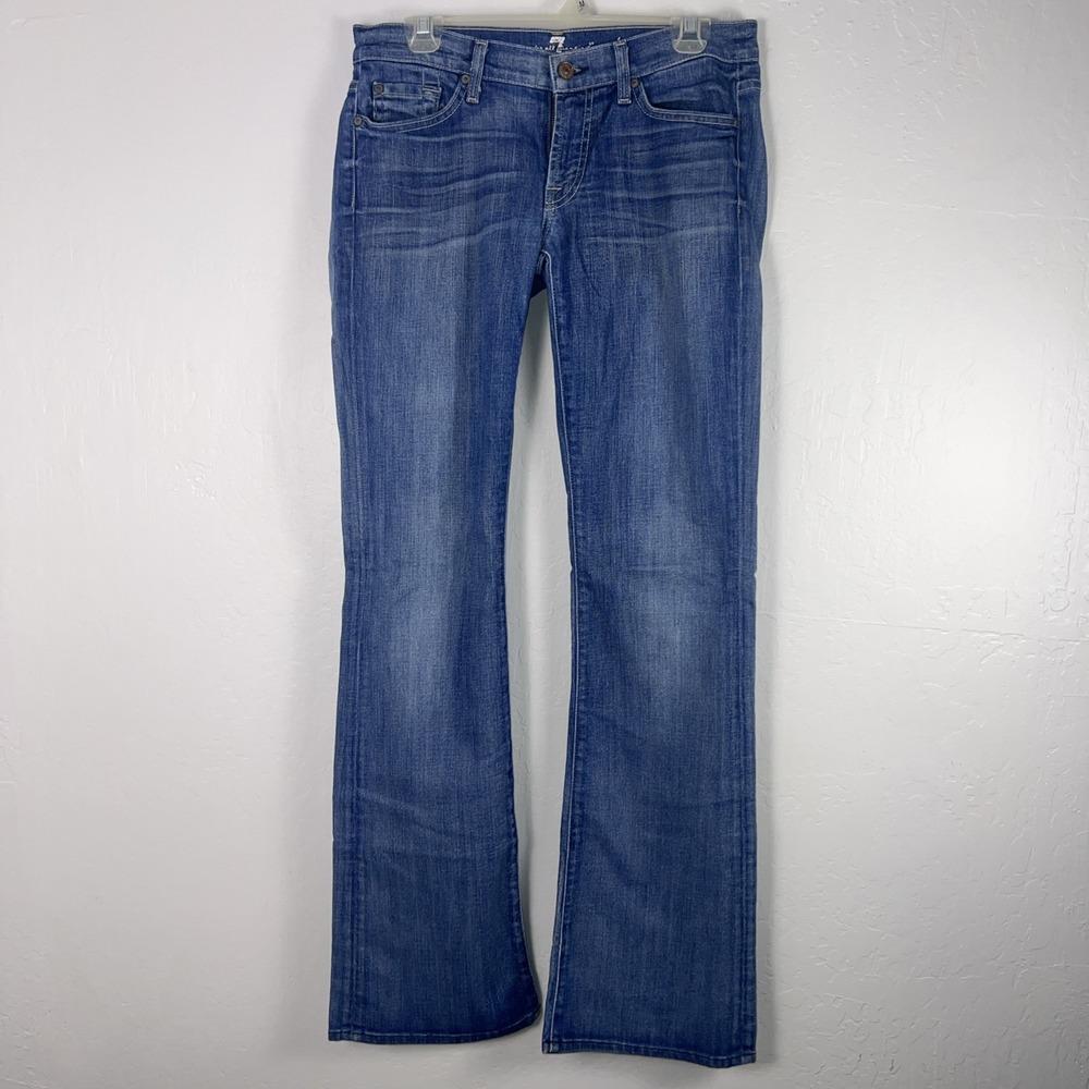 7 For All Mankind Women's Classic Blue Bootcut Jeans